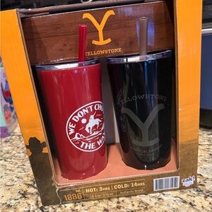 Yellowstone Tumbler Set - Red and Black